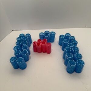 Gently Used group of 34  small and medium Velcro rollers